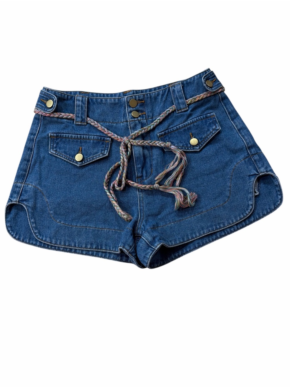 Cider High-Waist Shorts with Braided Belt
